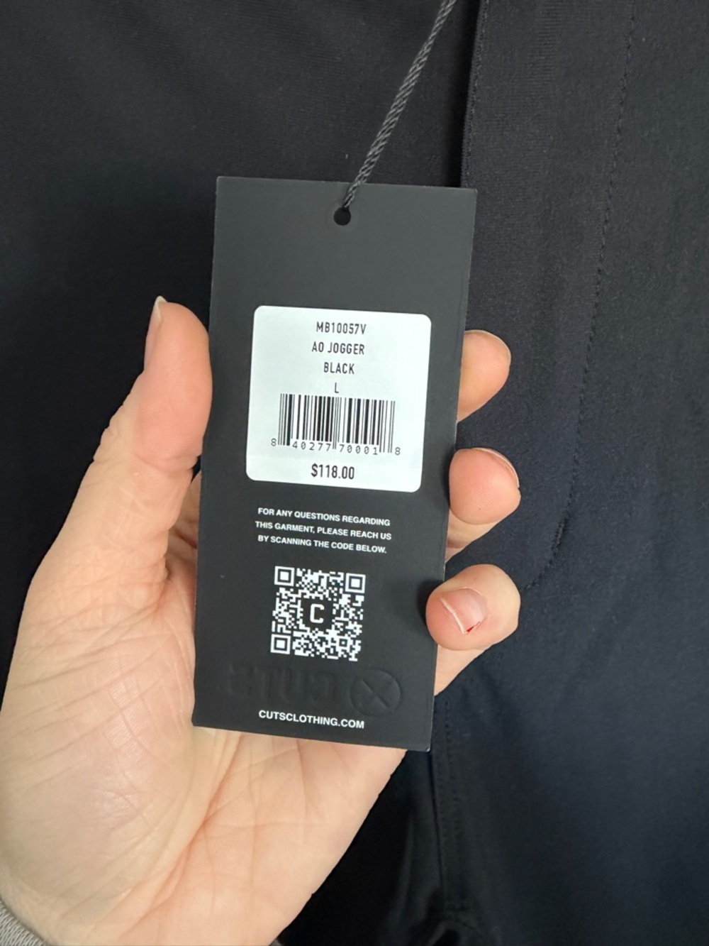 Cuts Clothing AO Joggers Black Men's Chinos - Picture 4 of 6
